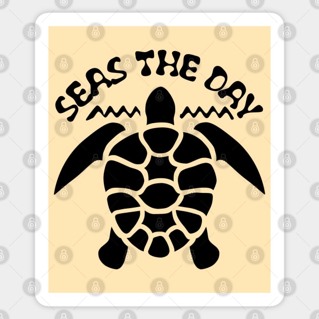 Seas The Day | Turtle Silhouette Sticker by TMBTM